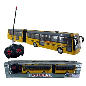 Ônibus Articulado De Controle Remoto City Bus Com Leds - DDG Toys