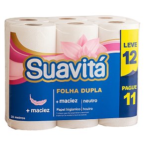 Papel Hig. Suavita 20m c/12 rolos