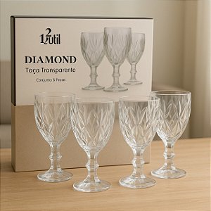Jogo De Taças Diamond c/6 Peças 320ml 123 Util