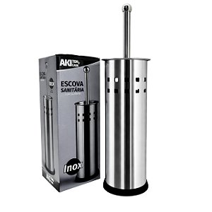 Escova Sanitaria Com Suporte Inox Aki Tem Casa