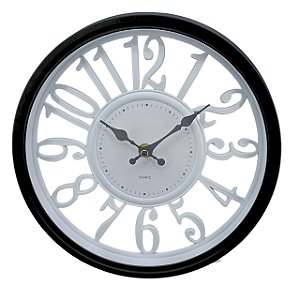 Relogio Parede Numeros Vazados 25cm Sortido