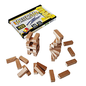 Jogo De Equilíbrio Jenga Torremoto Com 36 Peças De Madeira