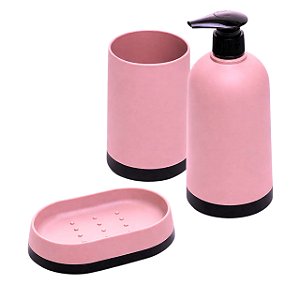 Conjunto Dispenser Porta Escova e Saboneteira