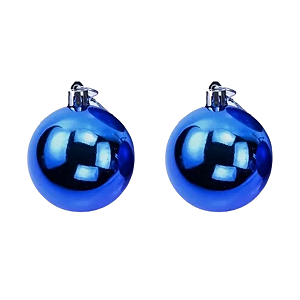 Kit 2 Bolas 7cm Brilhantes Enfeite de Árvore de Natal