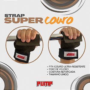 STRAP EM COURO COM VELCRO E PROTEÇÃO DE PULSO