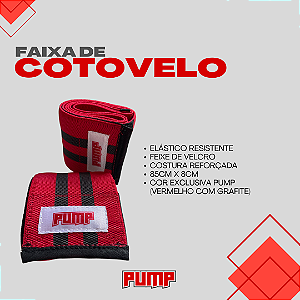 FAIXA DE COTOVELO - VERMELHA COM GRAFITE