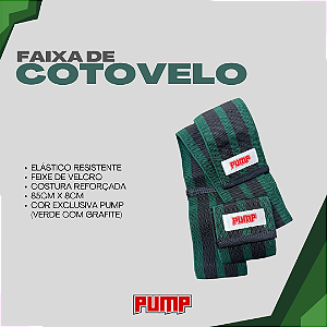 FAIXA DE COTOVELO - VERDE COM GRAFITE