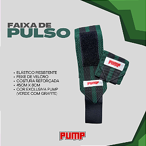 FAIXA DE PULSO VERDE COM GRAFITE