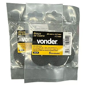 Disco de corte 1.1/2" (32mmx1,2mm p/ Microretifica) Vonder Embalagem 5un