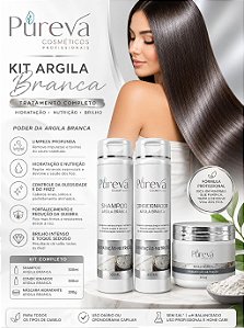 Kit argila branca Pureva