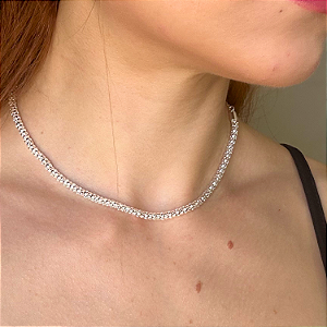 Choker de Corda em Prata 925