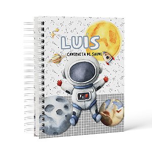 Caderneta de Saúde | Menino - Astronauta - Papelle Personalizados