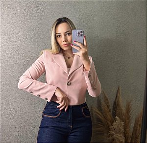 BLAZER CROPPED ROSE