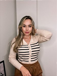 BLUSA GOLA POLO MANGA LONGA OFF