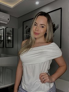 BLUSA OMBRO ÚNICO CASUAL BÁSICA