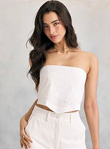 CROPPED LENÇO EM LAISE