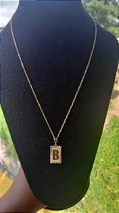 Cordão Fino Folheado Ouro de Letra A ate Z