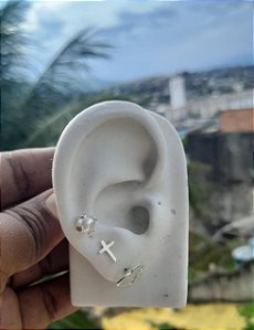 Cartela Trio Brinco Folheado Antialérgico