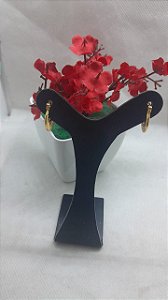 Brinco Argola Fris Fecho Banhado Ouro