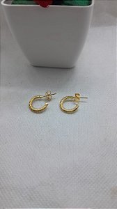 Brinco Argola Torcido Banhado Ouro