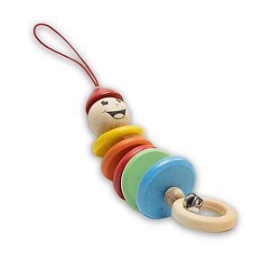 Brinquedo Sensorial de Madeira Palhaço Molenga com Guizo - Keco Toys