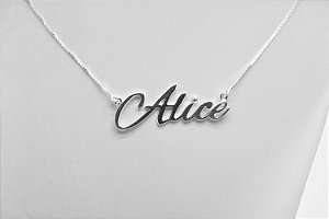 Colar de nome personalizado em prata 925