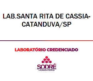 Exame Toxicológico - Catanduva-SP - LAB.SANTA RITA DE CASSIA-CATANDUVA/SP (C.N.H, Empregado CLT, Concurso Público)