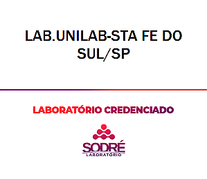 Exame Toxicológico - Santa Fe Do Sul-SP - LAB.UNILAB- SANTA FE DO SUL/SP (C.N.H, Empregado CLT, Concurso Público)