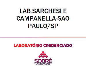 Exame Toxicológico - Sao Paulo-SP - LAB.SARCHESI E CAMPANELLA-SAO PAULO/SP (C.N.H, Empregado CLT, Concurso Público)