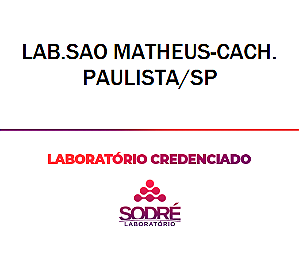 Exame Toxicológico - Cachoeira Paulista-SP - LAB.SAO MATHEUS-CACH. PAULISTA/SP (C.N.H, Empregado CLT, Concurso Público)