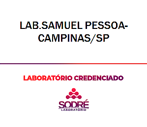 Exame Toxicológico - Campinas-SP - LAB.SAMUEL PESSOA-CAMPINAS/SP (C.N.H, Empregado CLT, Concurso Público)