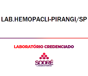Exame Toxicológico - Pirangi-SP - LAB.HEMOPACLI-PIRANGI/SP (C.N.H, Empregado CLT, Concurso Público)