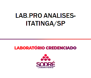 Exame Toxicológico - Itatinga-SP - LAB.PRO ANALISES-ITATINGA/SP (C.N.H, Empregado CLT, Concurso Público)