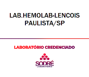 Exame Toxicológico - Lencois Paulista-SP - LAB.HEMOLAB-LENCOIS PAULISTA/SP (C.N.H, Empregado CLT, Concurso Público)