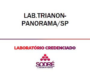 Exame Toxicológico - Panorama-SP - LAB.TRIANON-PANORAMA/SP (C.N.H, Empregado CLT, Concurso Público)