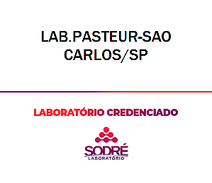 Exame Toxicológico - Sao Carlos-SP - LAB.PASTEUR-SAO CARLOS/SP (C.N.H, Empregado CLT, Concurso Público)