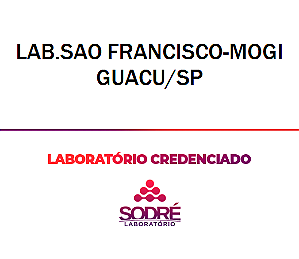 Exame Toxicológico - Mogi Guacu-SP - LAB.SAO FRANCISCO-MOGI GUACU/SP (C.N.H, Empregado CLT, Concurso Público)