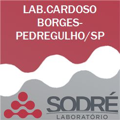 Exame Toxicológico - Pedregulho-SP - LAB.CARDOSO BORGES-PEDREGULHO/SP (C.N.H, Empregado CLT, Concurso Público)