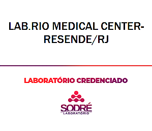 Exame Toxicológico - Resende-RJ - LAB.RIO MEDICAL CENTER-RESENDE/RJ (C.N.H, Empregado CLT, Concurso Público)