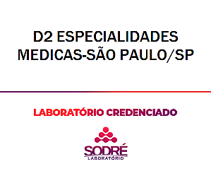 Exame Toxicológico - Sao Paulo-SP - D2 ESPECIALIDADES MEDICAS-SÃO PAULO/SP (C.N.H, Empregado CLT, Concurso Público)