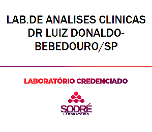 Exame Toxicológico - Bebedouro-SP - LAB.DE ANALISES CLINICAS DR LUIZ DONALDO-BEBEDOURO/SP (C.N.H, Empregado CLT, Concurso Público)