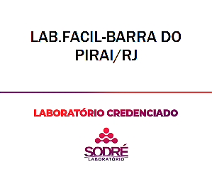 Exame Toxicológico - Barra Do Pirai-RJ - LAB.FACIL-BARRA DO PIRAI/RJ (C.N.H, Empregado CLT, Concurso Público)