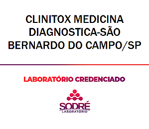Exame Toxicológico - Sao Bernardo Do Campo-SP - CLINITOX MEDICINA DIAGNOSTICA-SÃO BERNARDO DO CAMPO/SP (C.N.H, Empregado CLT, Concurso Público)