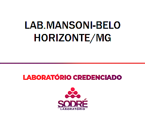 Exame Toxicológico - Belo Horizonte-MG - LAB.MANSONI-BELO HORIZONTE/MG (C.N.H, Empregado CLT, Concurso Público)