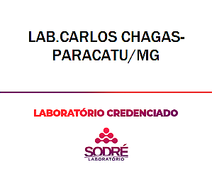 Exame Toxicológico - Paracatu-MG - LAB.CARLOS CHAGAS-PARACATU/MG (C.N.H, Empregado CLT, Concurso Público)