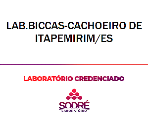 Exame Toxicológico - Cachoeiro De Itapemirim-ES - LAB.BICCAS-CACHOEIRO DE ITAPEMIRIM/ES (C.N.H, Empregado CLT, Concurso Público)