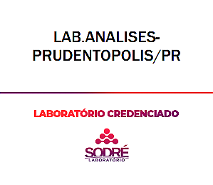 Exame Toxicológico - Prudentopolis-PR - LAB.ANALISES-PRUDENTOPOLIS/PR (C.N.H, Empregado CLT, Concurso Público)