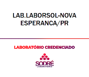 Exame Toxicológico - Nova Esperanca-PR - LAB.LABORSOL-NOVA ESPERANCA/PR (C.N.H, Empregado CLT, Concurso Público)
