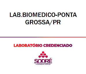 Exame Toxicológico - Ponta Grossa-PR - LAB.BIOMEDICO-PONTA GROSSA/PR (C.N.H, Empregado CLT, Concurso Público)