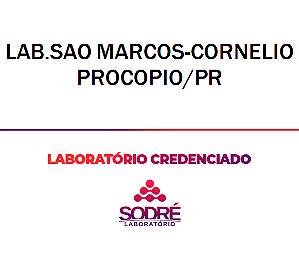 Exame Toxicológico - Cornelio Procopio-PR - LAB.SAO MARCOS-CORNELIO PROCOPIO/PR (C.N.H, Empregado CLT, Concurso Público)